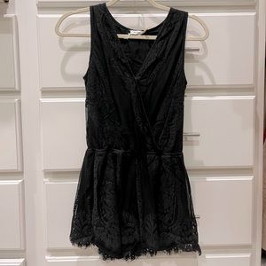 Black lace romper